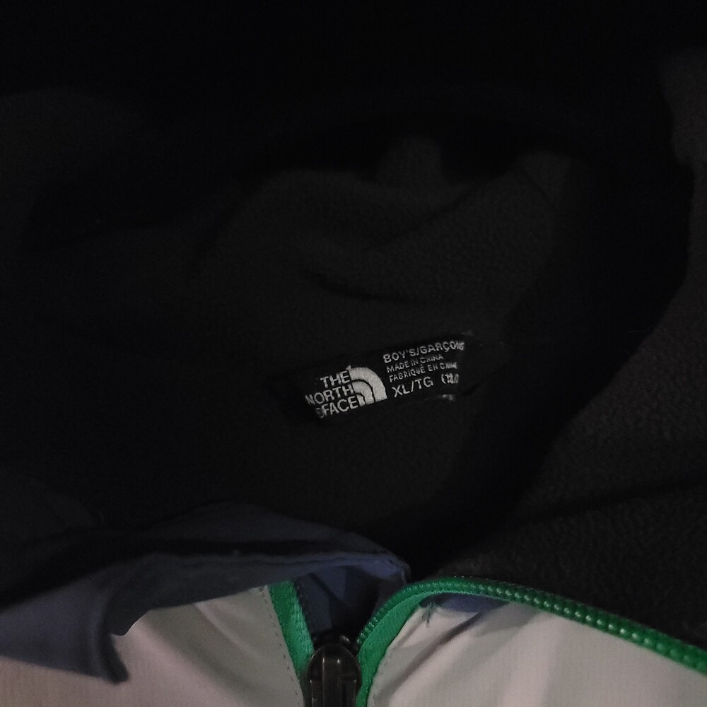The North Face WindWall Jacket boys XL Blue Softshell Full Zip Hooded puffer vtg - Picture 4 of 8